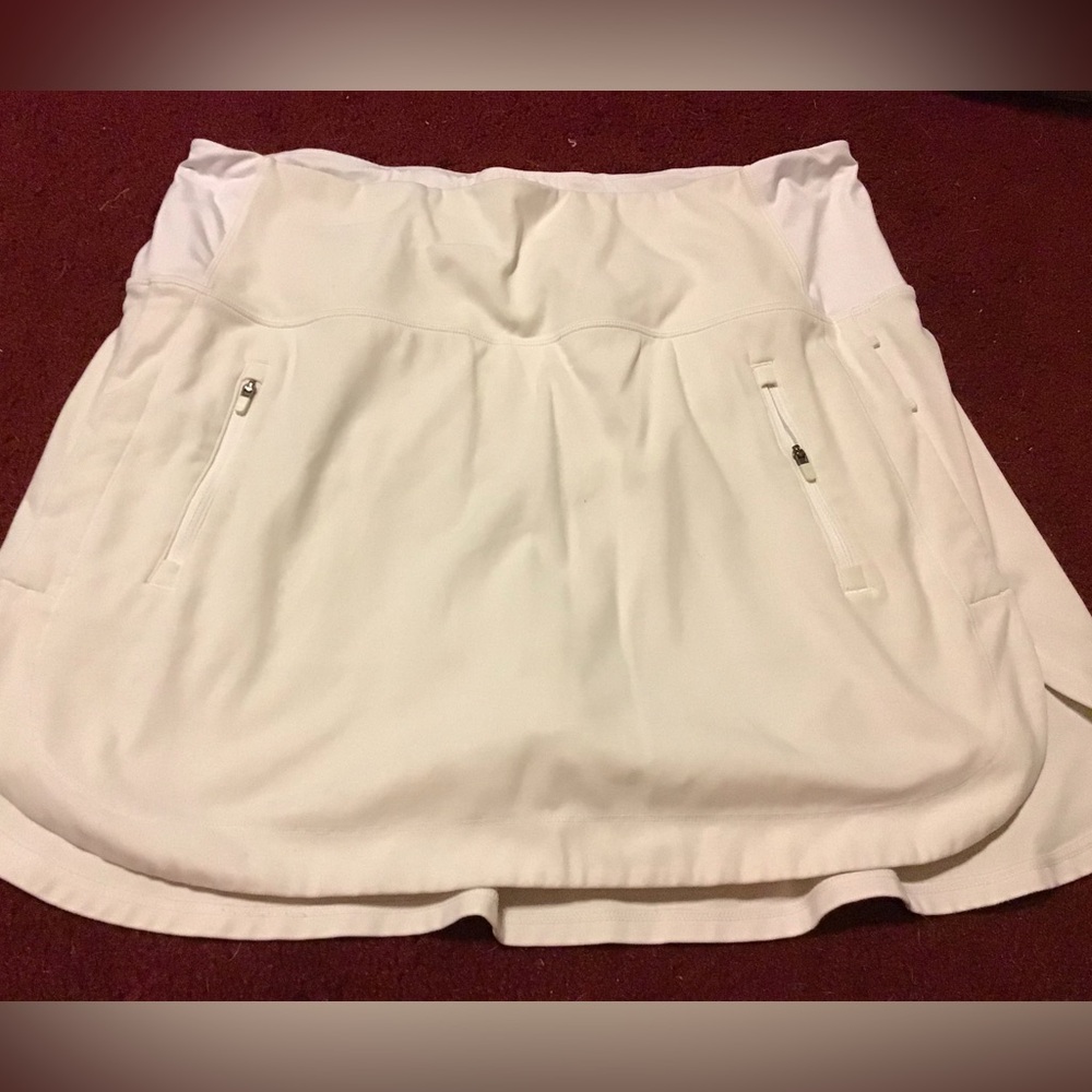 ATHLETA SZ 1X WHITE SKORT GOLF TENNIS PICKLE BALL GUC